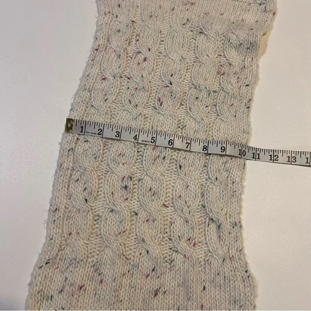 Hollister Confetti Cable Knit Tassel Winter Scarf